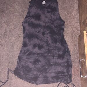 Victoria’s Secret’s PINK line Sleevless  Black Tye Dye Dress w/Side Ruching* XL